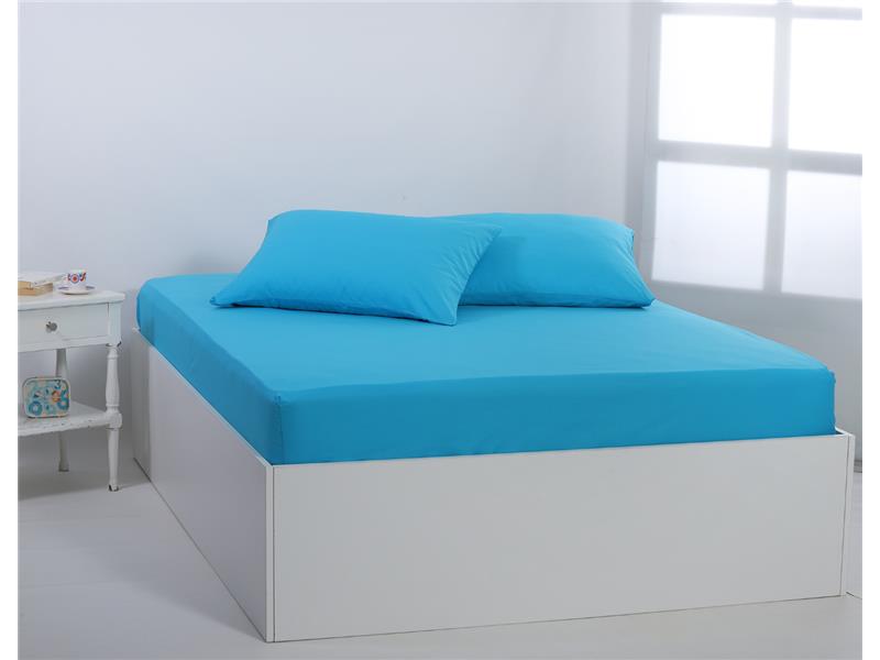 Βαμβακερό σεντόνι essentials (225cm x 267cm) river blue