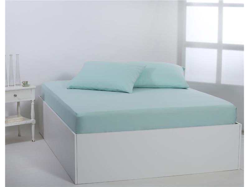 Βαμβακερό σεντόνι essentials (225cm x 267cm) misty jade