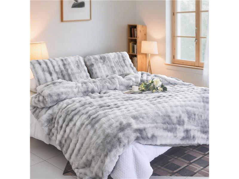 Παπλωματοθήκη Υπέρδιπλη (Σετ) (220X240) Mcdecor Rabbit Grey - MCDECOR
