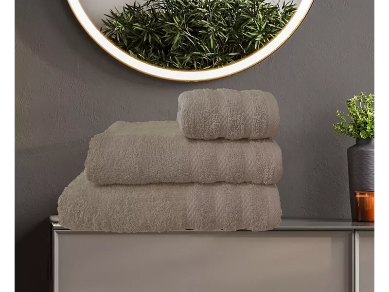 ΣΕΤ ΠΕΤΣΕΤΕΣ  DIOS6 STONE 3ΤΕΜ 30x50cm 50x100cm 70x140cm 100% COTTON 450gsm