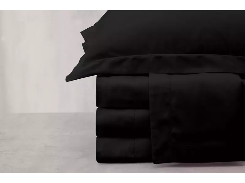 AZUR BLACK ΣΕΤ ΣΕΝΤΟΝΙΑ  ΥΠΕΡΔΙΠΛΑ 240x260cm  100%COTTON SATIN 230TC