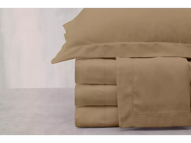 AZUR BEIGE ΣΕΤ ΣΕΝΤΟΝΙΑ  ΥΠΕΡΔΙΠΛΑ  240x260cm COTTON SATIN