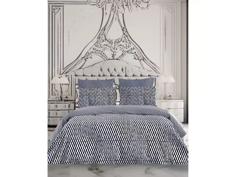 ΣΕΤ ΣΕΝΤ. Υ/Δ CHECK 144ΤC 240x270cm 165x200+30cm  2*50x70cm ΛΑΣΤ. 100% COTTON