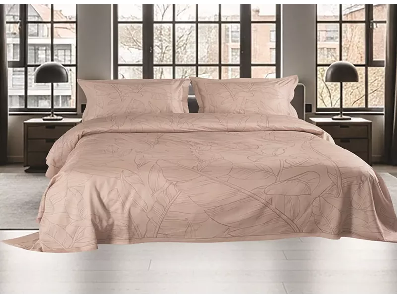 ΣΕΤ ΣΕΝΤ Υ/Δ ΧΛ  LEAVES 2*240Χ270CM 2*50X70CM 100% COTTOSATIN 210TC