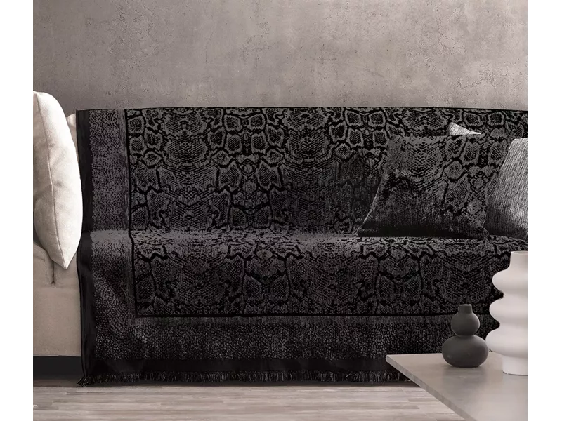 ΤΡΙΘEΣΙΟ ΡΙΧ. COBRA  GREY2  180Χ300 100% CHENILLE