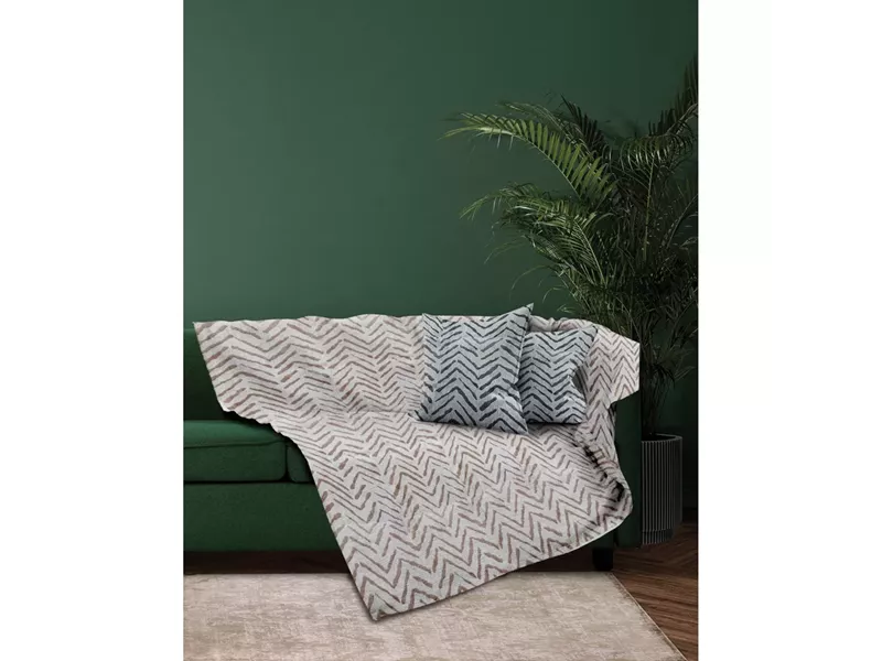 MONOΘ.ΡΙΧΤΑΡΙ MONZA BEIGE 180Χ180 100% CHENILLE