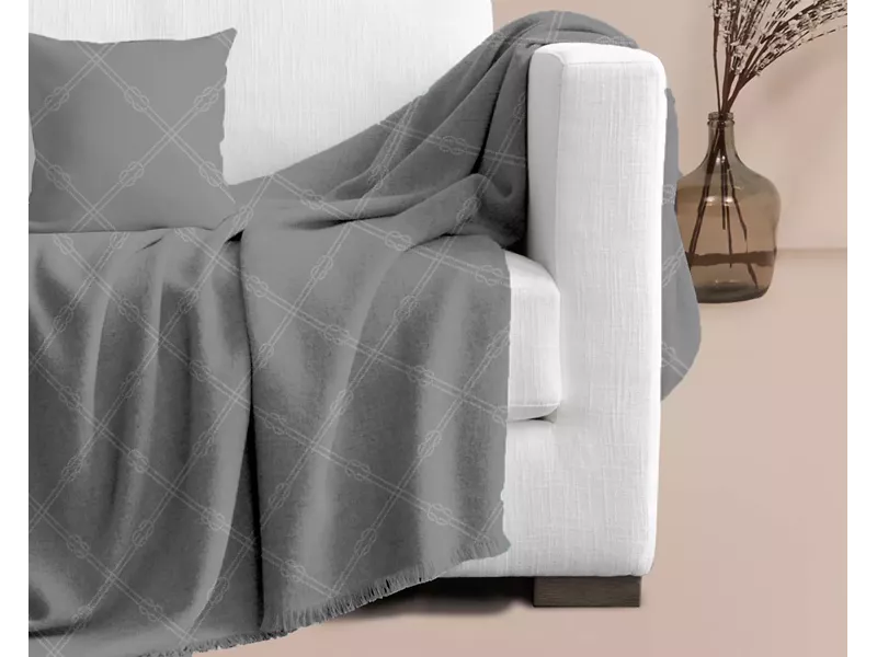 NAUTICA  D.GREY ΡΙΧΤΑΡΙ ΠΟΛΥΘΡΟΝΑΣ 180x180cm 100% COTTON