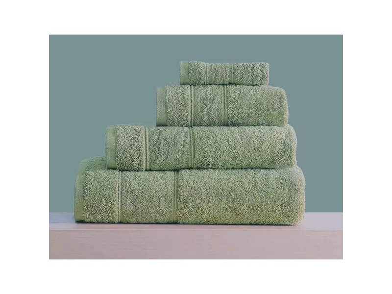 ΣΕΤ ΠΕΤΣΕΤΕΣ LILLIE No6 XAKI  4 TEM(80X150,50X90,30X50,30X30)green 100% Cotton 500gsm