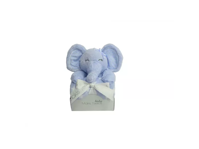ELEPHANT BLUE ΔΙΑΚΟΣΜΗΤΙΚΟ ΚΟΥΚΛΑΚΙ ΜΕ ΚΟΥΒΕΡΤΑ 