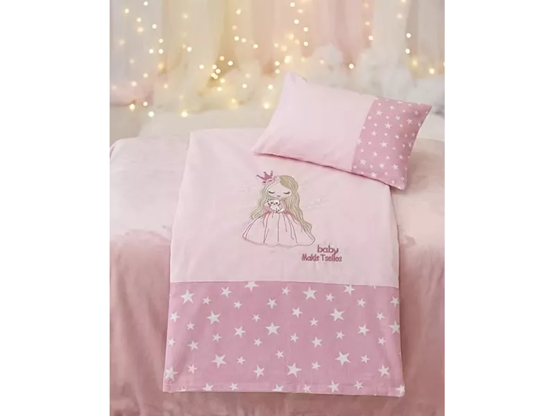 KATE ΣΕΤ ΣΕΝΤ. BEBE  XΛ. 2*120x170cm 30x40cm  100% COTTON