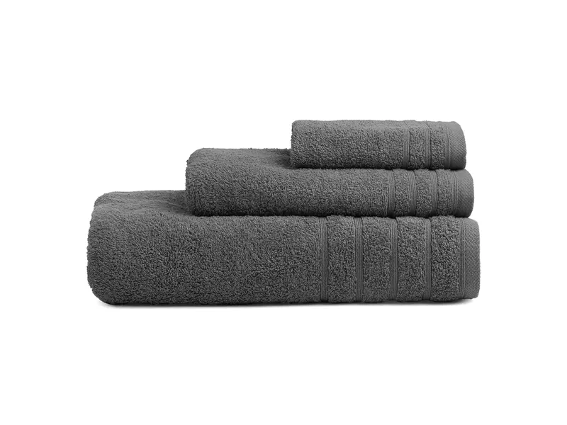 Πετσέτες Μπάνιου Σετ 3 τμχ ADAM HOME (500gsm) Dark Grey 70