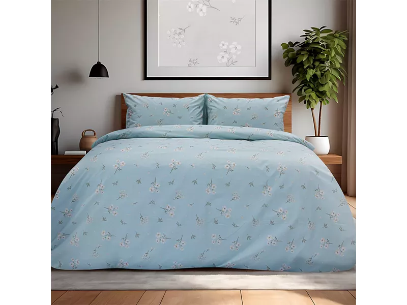 LINO Σετ Παπλωματοθήκη Υπέρδιπλη (225x245) Diminuto Μέντα