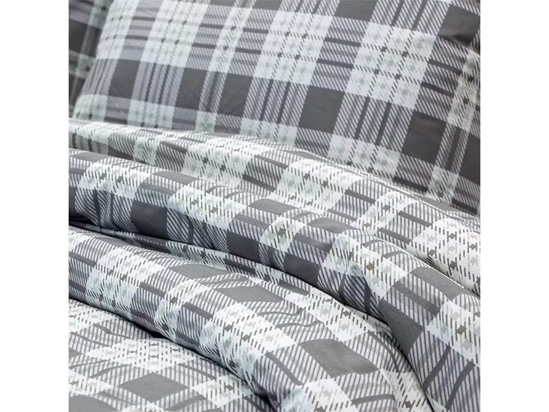 LINO Σετ Παπλωματοθήκη Μονή (165x245) Panier Γκρι