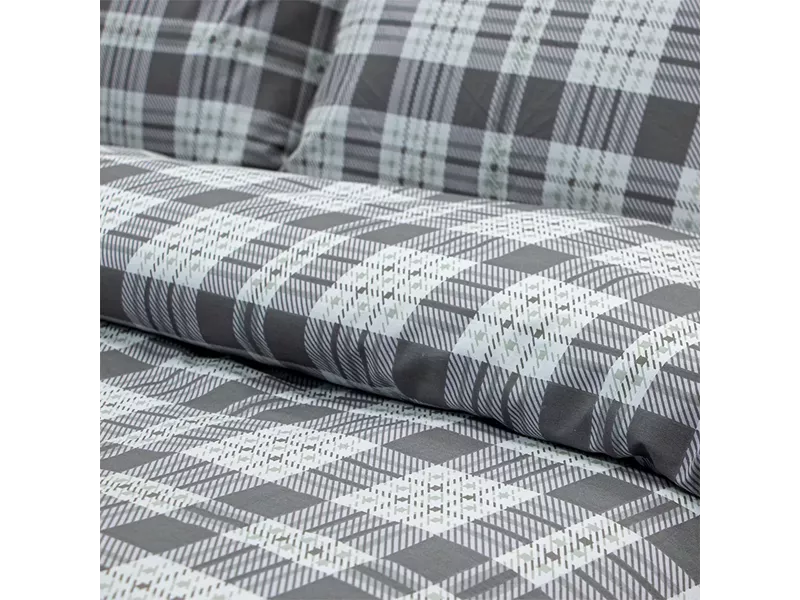 LINO Σετ Σεντόνια Με Λάστιχο (105x200+32) Panier Γκρι