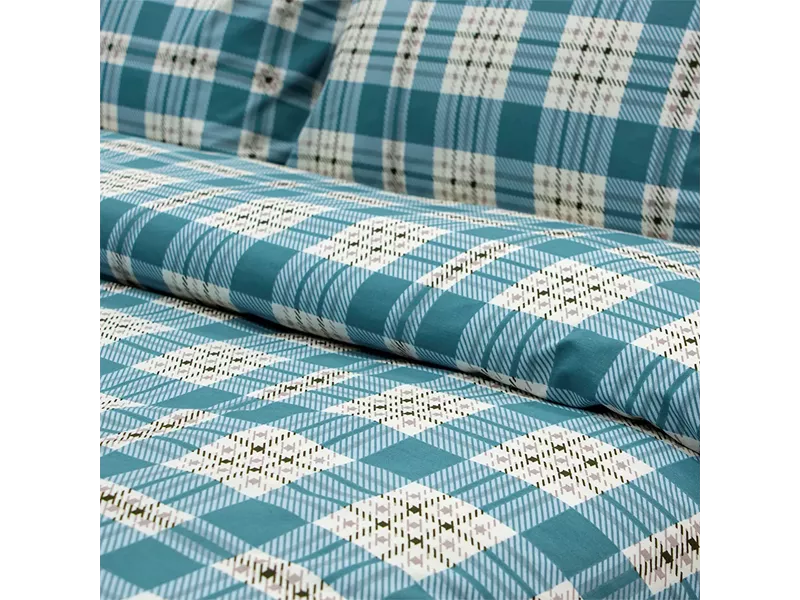LINO Σετ Σεντόνια Με Λάστιχο (105x200+32) Panier Μπλε