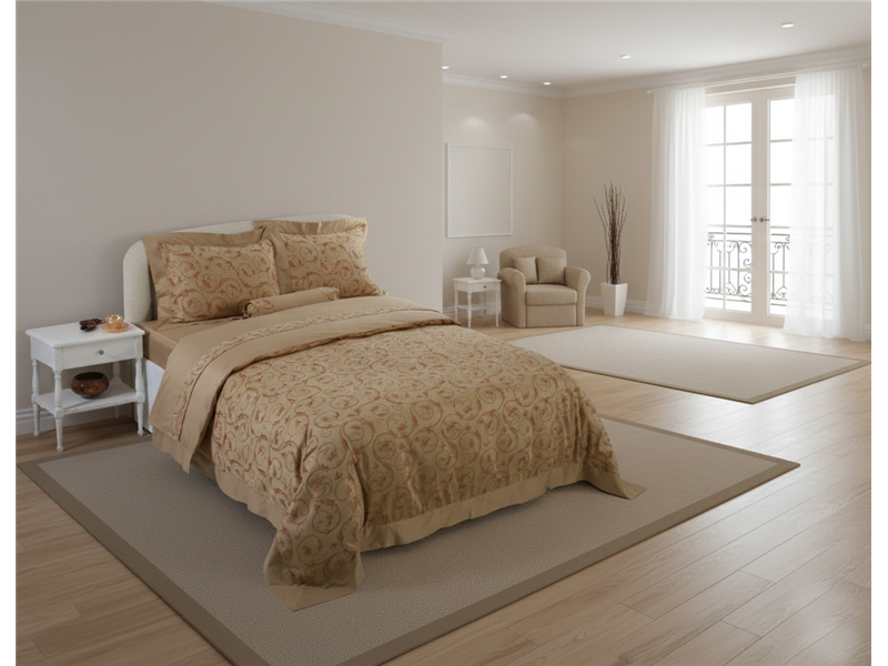 Σετ 6 τεμαχίων υπέρδιπλα σεντόνια ζακάρ (230cm x 250cm) HS009