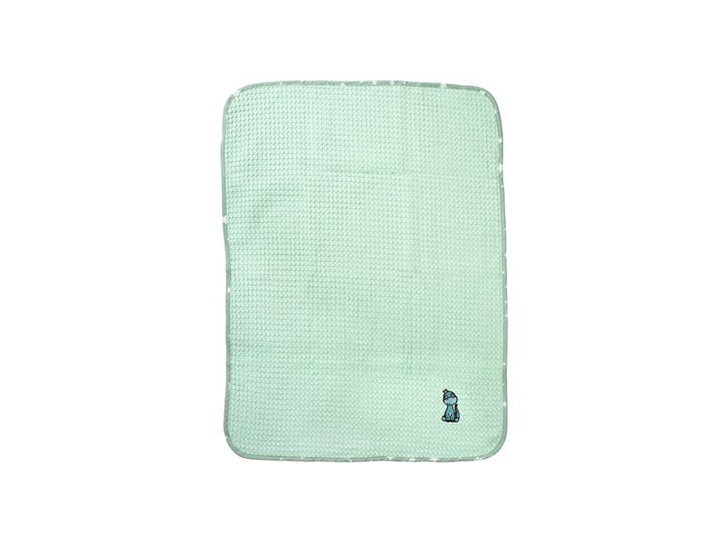 Κουβέρτα Πικέ Με Κέντημα bebe Dinosaur 182 80X110 Mint 100% Cotton