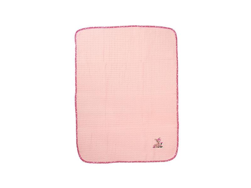 Κουβέρτα Πικέ Με Κέντημα bebe Deer 196 80X110 Pink 100% Cotton