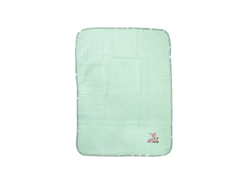 Κουβέρτα Πικέ Με Κέντημα bebe Deer 199 80X110 Mint 100% Cotton