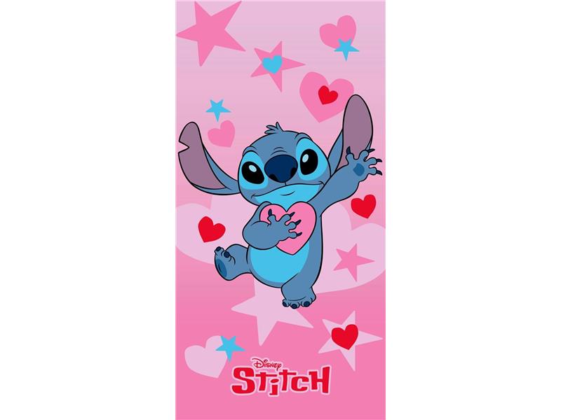 Πετσέτα Θαλάσσης Quick Dry Disney Home Lilo & Stitch 085 70X140 Baby Pink 100% Microfiber