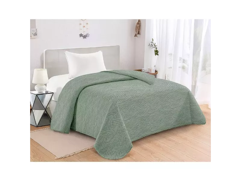 ΚΟΥΒΕΡΛΙ MICROFIBER KING SIZE 240X260 ADAM HOME GLORIA GREEN