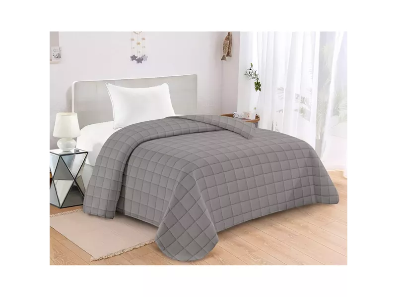 ΚΟΥΒΕΡΛΙ ΚΑΠΙΤΟΝΕ ΜΟΝΟ 160X240 ADAM HOME ANTEL GREY