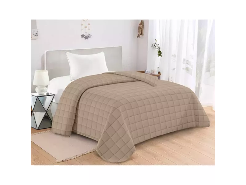 ΚΟΥΒΕΡΛΙ ΚΑΠΙΤΟΝΕ ΜΟΝΟ 160X240 ADAM HOME ANTEL MOCHA