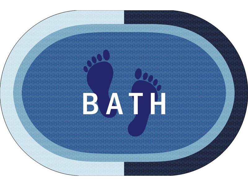 Πατάκι Μπάνιου Oval Αντιολισθητικό Bath 50X70 Sky Blue 100% Polyester