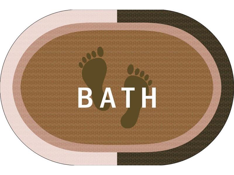 Πατάκι Μπάνιου Oval Αντιολισθητικό Bath 50X70 Beige 100% Polyester