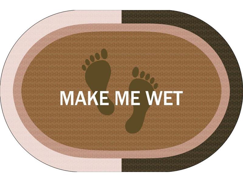Πατάκι Μπάνιου Oval Αντιολισθητικό Make Me Wet 50X70 Beige 100% Polyester