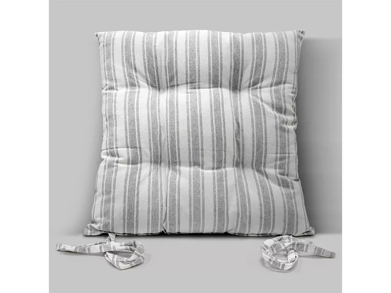 LINO Μαξιλάρι Καρέκλας Nubbie 40x40+5 Ανοικτό Γκρι