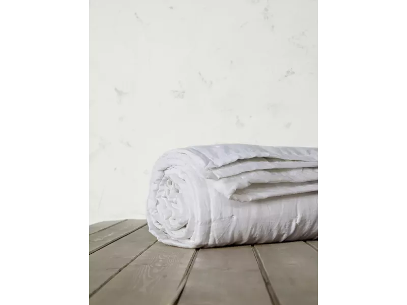 Κουβερλί Linen - White