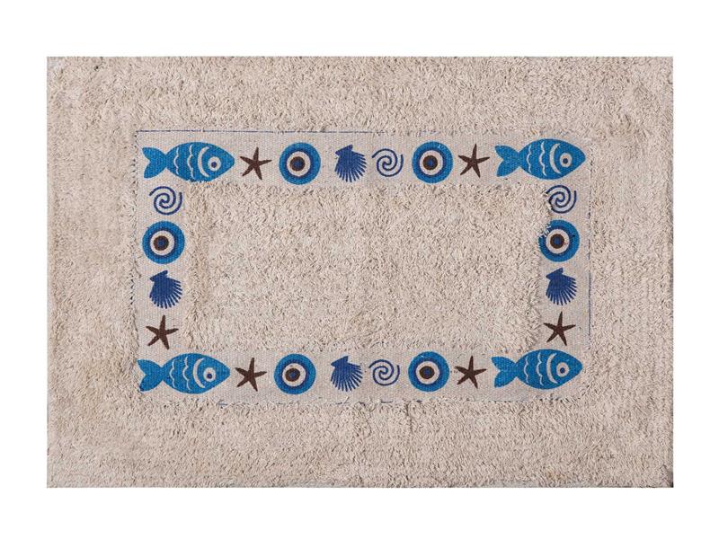 Πατάκι μάτι σκέτο (50cm x 80cm) μπλέ