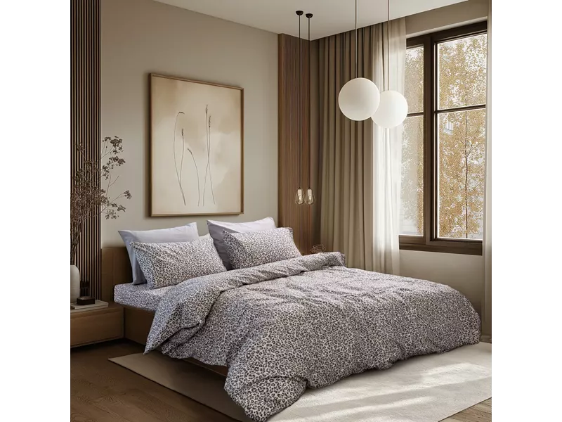 LINO Σετ Παπλωματοθήκη Υπέρδιπλη (230X250) Naptik Taupe