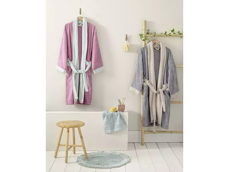 Μπουρνούζι Ease - Mauve / Mint