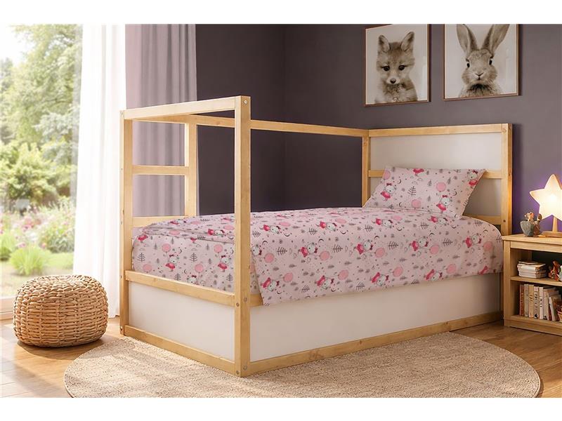 Παπλωματοθήκη Εμπριμέ kids Ballerina Bear 598 160X240 Pink 100% Cotton