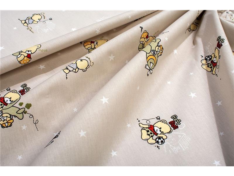 Σεντονάκι Λίκνου bebe Bear's Playtime 592 80X110 Beige 100% Cotton