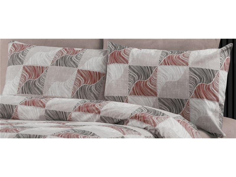 Μαξιλαροθήκη Εμπριμέ Κλεοπάτρα 611 50X70 Red-Black 70/30 Cott/Pol