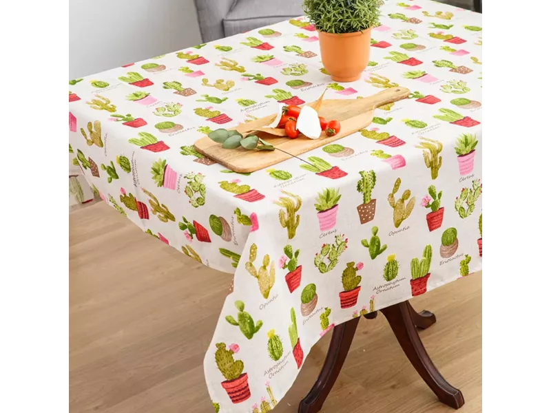 Τραβέρσα Cacti Μπεζ-Κεραμιδί 50 x 140 cm