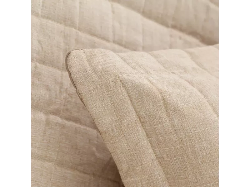 Κουβερλί Λινό Μονό Μπεζ 160 x 220 cm