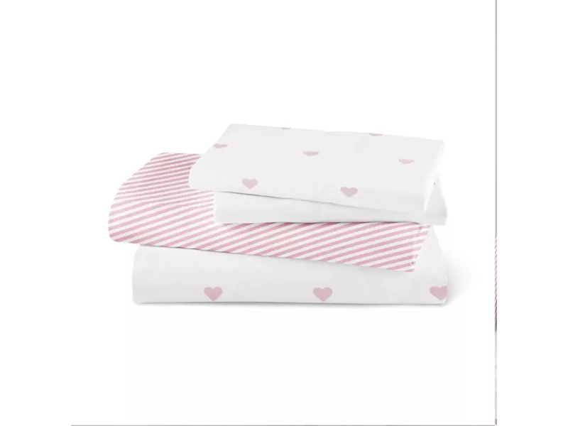 Σεντόνι Mix & Match Diagonal Μονό Ροζέ 160 x 240 cm
