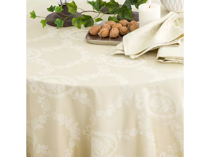 Τραπεζομάντηλο Αριάδνη 140 x 220 + (8) 45 x 45 Γκρι 140 x 220 cm + (8) 45 x 45 cm