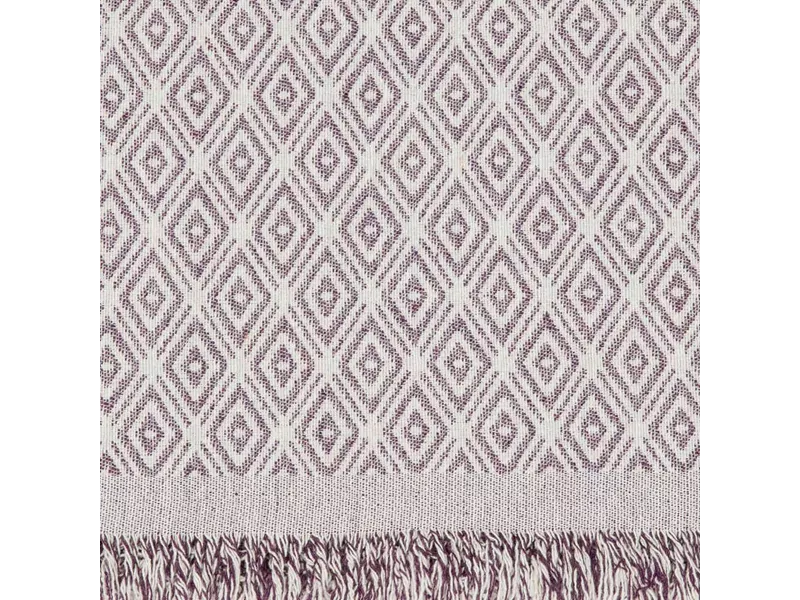 Ριχτάρι Βαμβακερό Διθέσιο Ikat Μωβ 180 x 250 cm