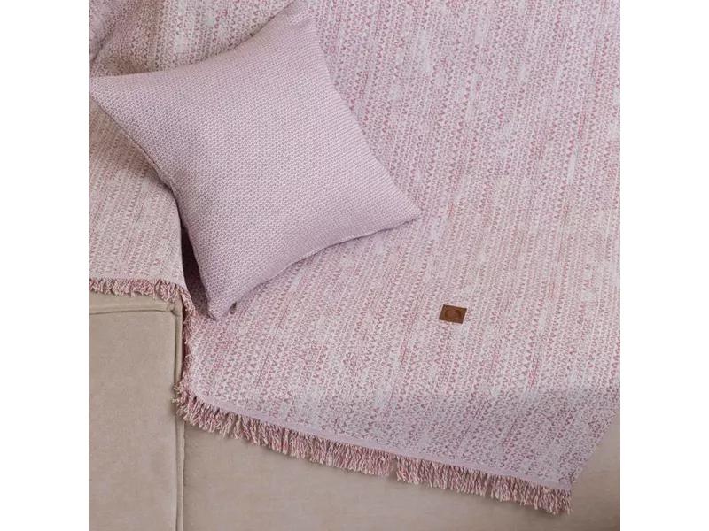 Ριχτάρι Βαμβακερό Διθέσιο Boho Λιλά 180 x 250 cm