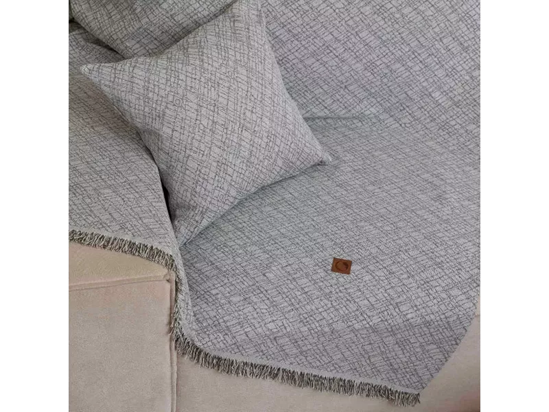 Ριχτάρι Βαμβακερό Τετραθέσιο Rhombus Λαδί 180 x 350 cm