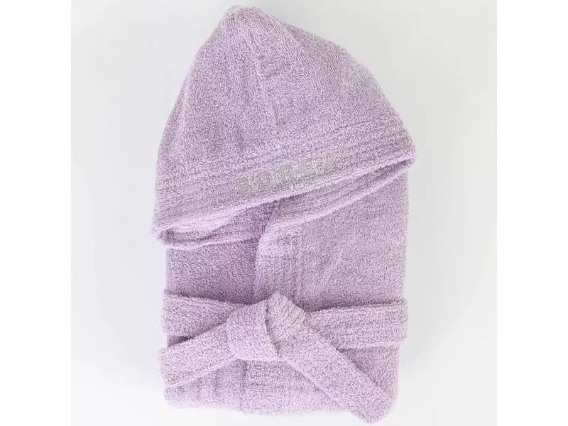 Μπουρνούζι Εφηβικό Με Κουκούλα Teenager Λιλά (9-10)