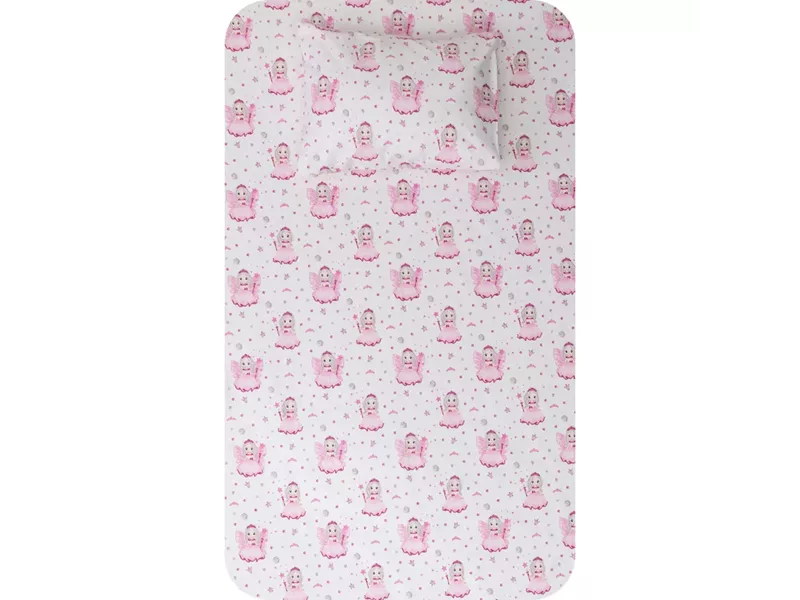 Σεντόνι Σετ 2ΤΜΧ Νεράιδα Μονό Λευκό 160 x 240 cm + 50 x 70 cm