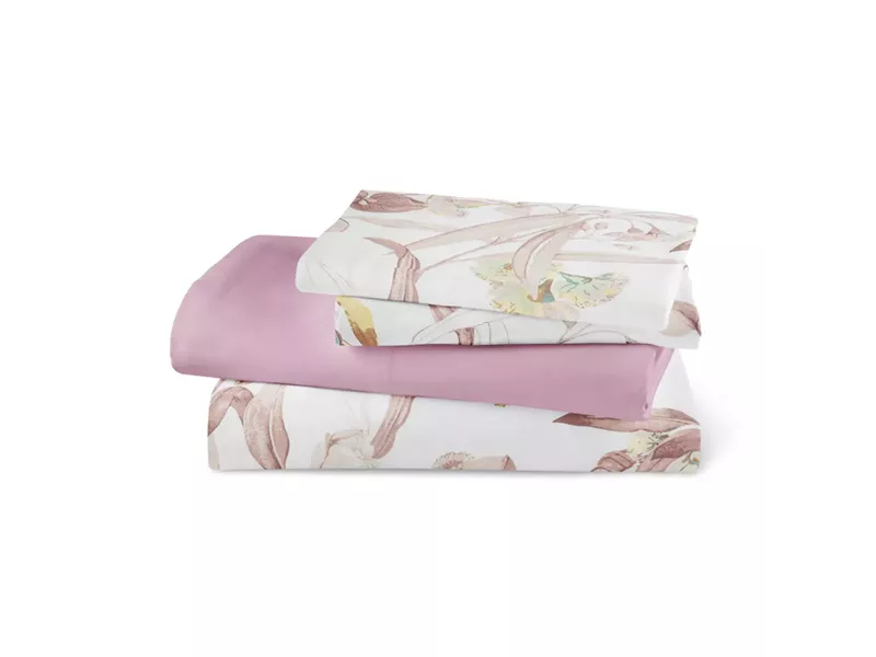 Σεντόνια Εμπριμέ Σετ Flore Υπέρδιπλα Σάπιο Μήλο (2) 240 x 260 cm + (2) 50 x 70 cm
