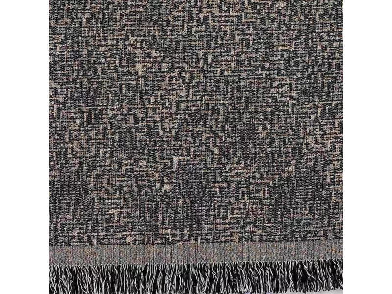 Ριχτάρι Σενίλ Πολυθρόνας Tile Μαύρο 180 x 180 cm