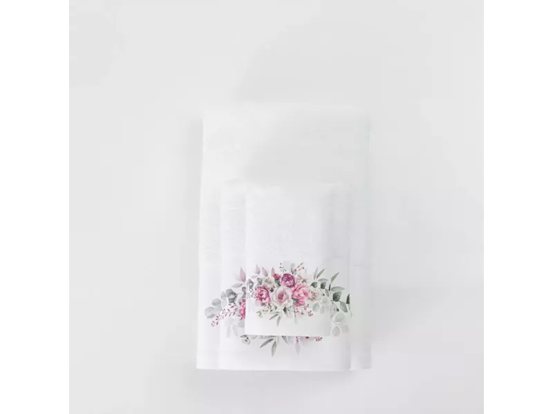 Πετσέτες Σετ 3ΤΜΧ Agnes Λευκό 70 x 140 / 50 x 90 / 30 x 50 cm